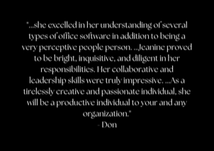 "I marvel at your apparent organization, precision with each of your varied jobs, ability to juggle things simultaneously without missing a beat, and emerging at the end of the day with a smile (even when confessing that you are beat tired, which you said a couple days ago.) ... I trust that your many roles are rewards in themselves, which are added blessings." - Tom